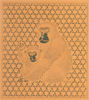 図案入り型紙：申（猿）-2