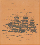 図案入り型紙T12（帆船）