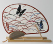 Japanese colored round fan "Tyou" Butterfly