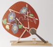 Japanese colored round fan "Asagao" Morning glory