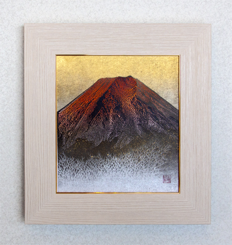 伊勢型紙の額縁「赤富士」￥14,740