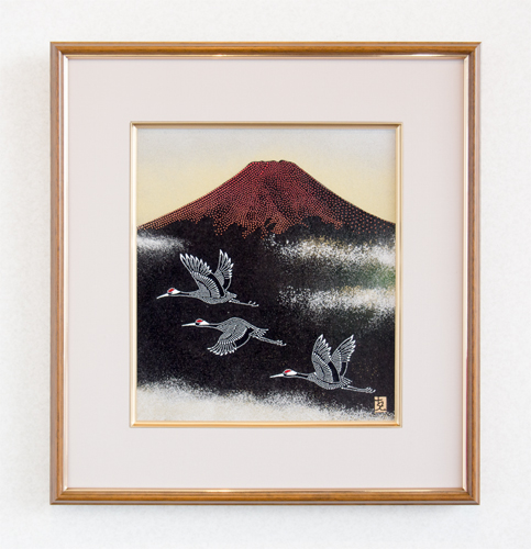 「三羽鶴に富士」￥12,100