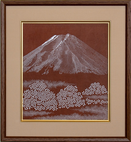 伊勢型紙インテリア額「富士に桜」のページへ