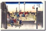 浮世絵「東海道五十三次」の日本橋