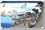 浮世絵「東海道五十三次」の品川