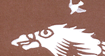 型紙付き図案-鳥-7（鷹）部分拡大