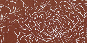 型紙付き図案-錐文様（Ａ３サイズ）１２:流水に菊と梅拡大