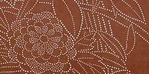型紙付き図案-錐文様（Ａ３サイズ）１４:地紙に椿と菊（松、笹、紅葉）拡大