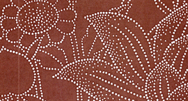 型紙付き図案-錐文様（色紙サイズ）１:牡丹に菊拡大