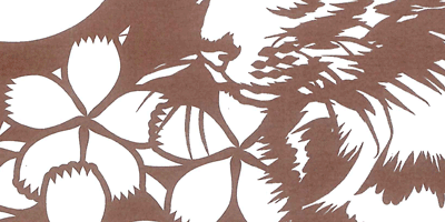 型紙付き図案-猫-５【撫子に虎猫】部分拡大