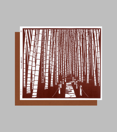型紙付き図案：日本の風景-１８【竹林】