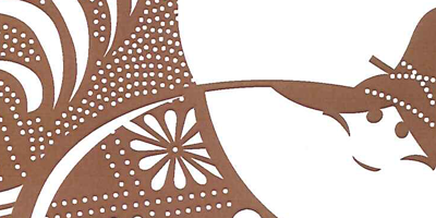 型紙付き図案-お雛さま-２８【貝雛に貝尽くし】部分拡大