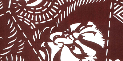 型紙付き図案-和ゴコロ-２３【武者絵凧】部分拡大