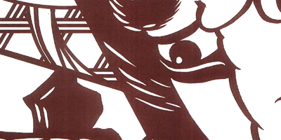 型紙付き図案-和ゴコロ-２４【籠目に武者絵凧】部分拡大