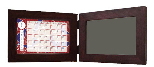 木製フレーム＆（伊勢型紙文様）カレンダー（2026年版）セット